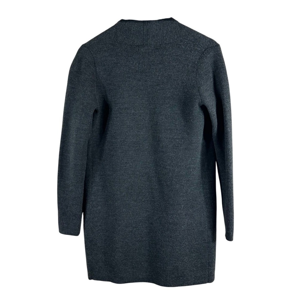 Adrienne Vittadini Merino Wool Blend Open Front Cardigan Gray Black Size S NWOT - Picture 3 of 7